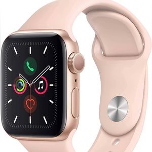 Apple Watch Series 3 GPS, 42mm Gold Aluminum Case with Pink Sports Band